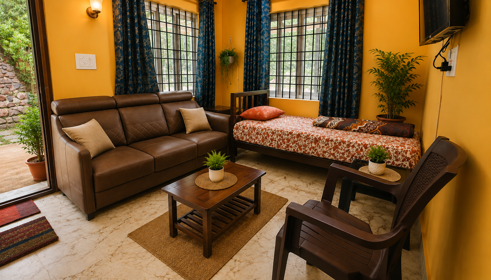 1 BHK Villa living area